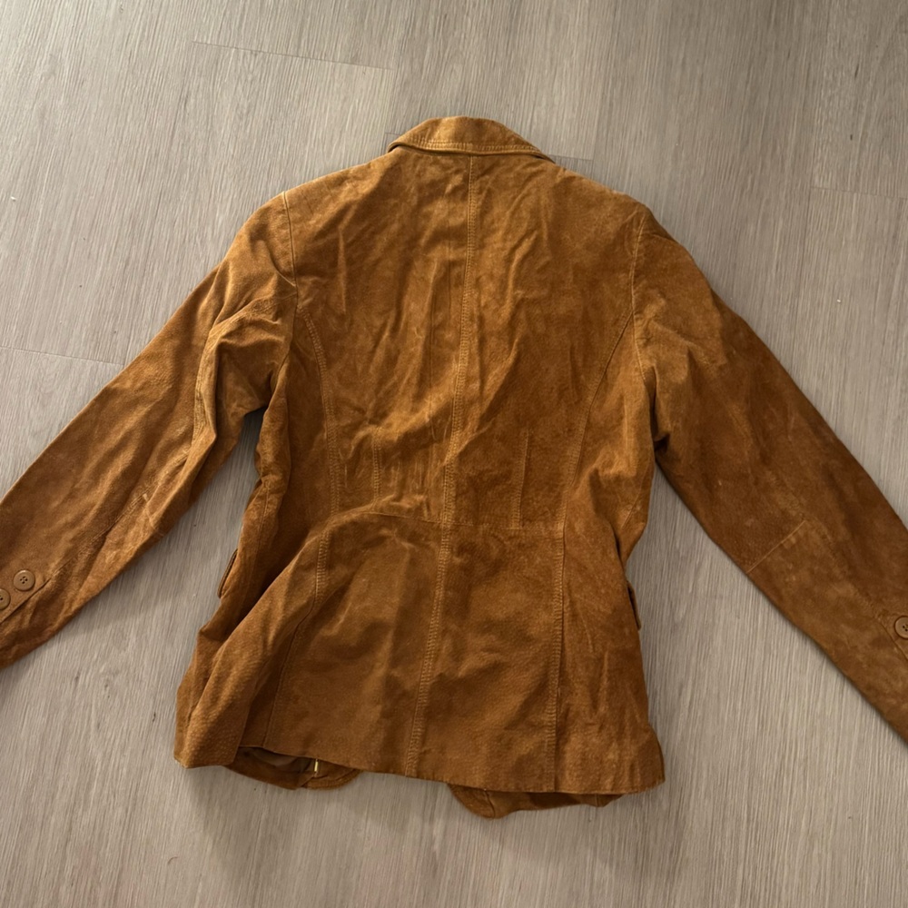 St. John's Bay Chestnut Suede Blazer - Picture 3 of 5